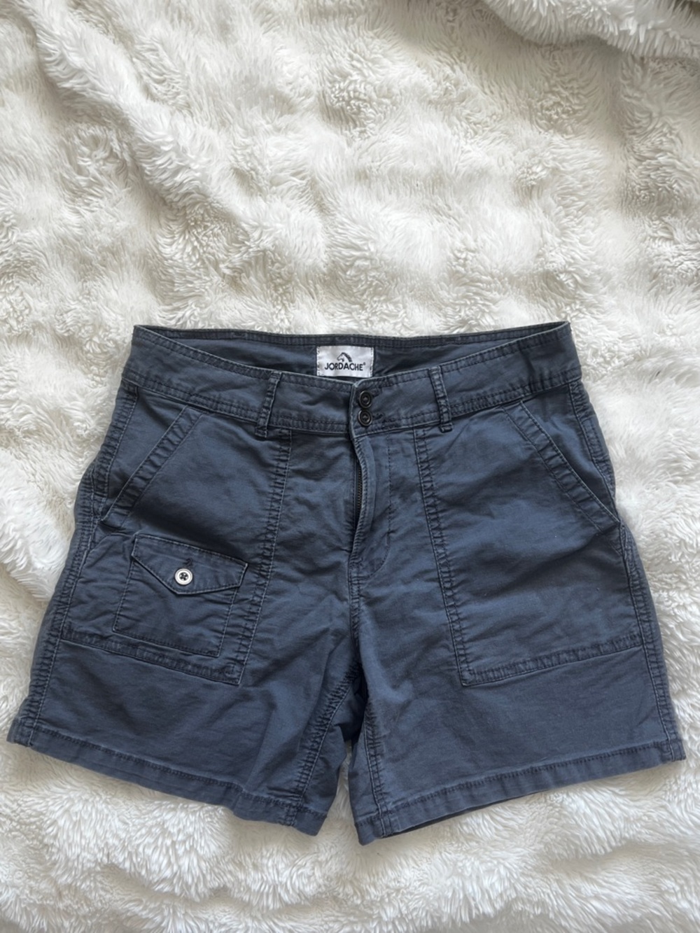Jordache Dark Gray Cotton Blend Utility Shorts SIZE 4